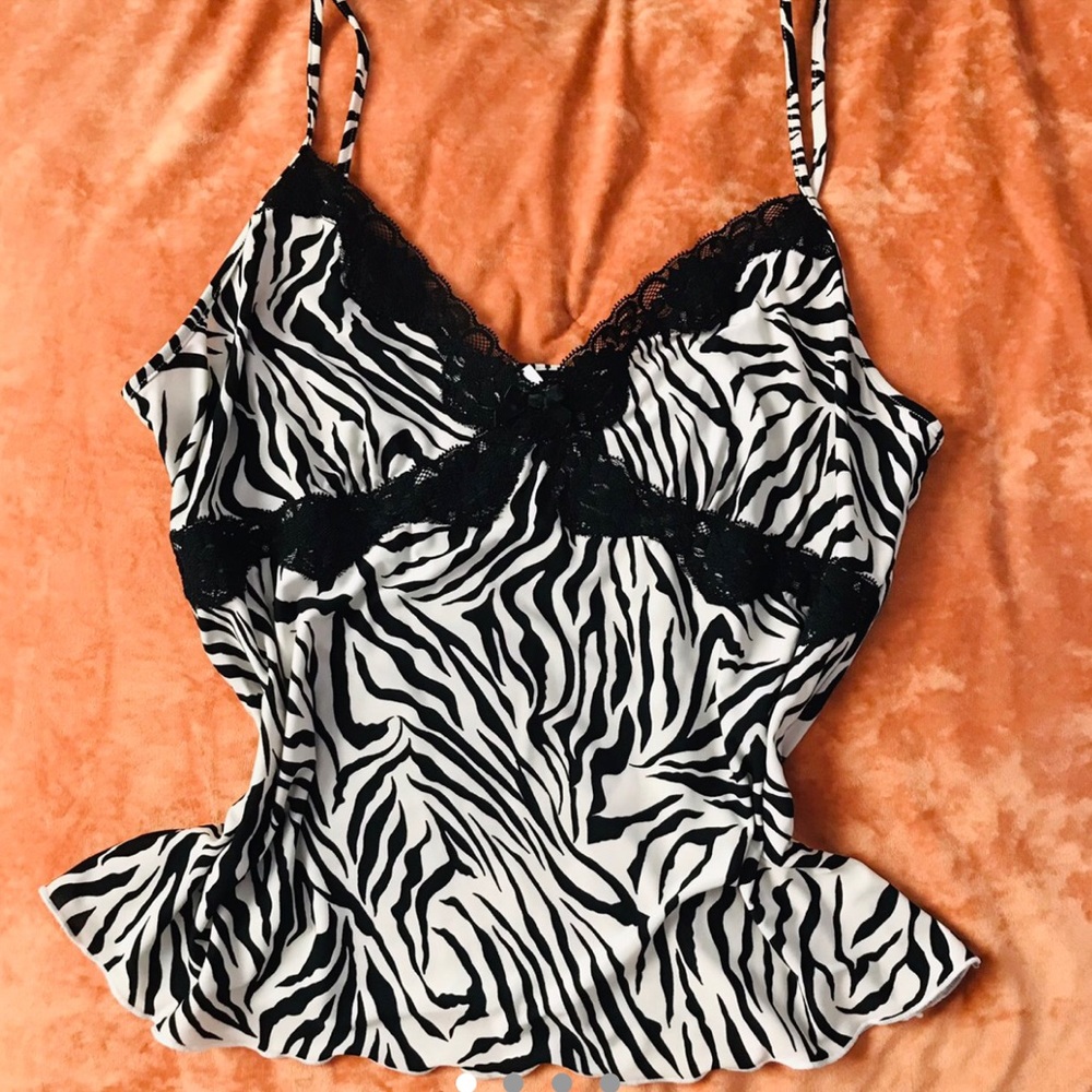 zebra print  y2k cami